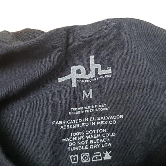 THE PHLUID PROJECT BREAK THE BINARY PRIDE BLACK T-SHIRT SIZE MEDIUM NWT - Picture 4 of 5